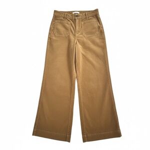 Loft The Palmer Wide Leg Corduroy Pants Brown Camel Tan Womens Size 8 High Rise